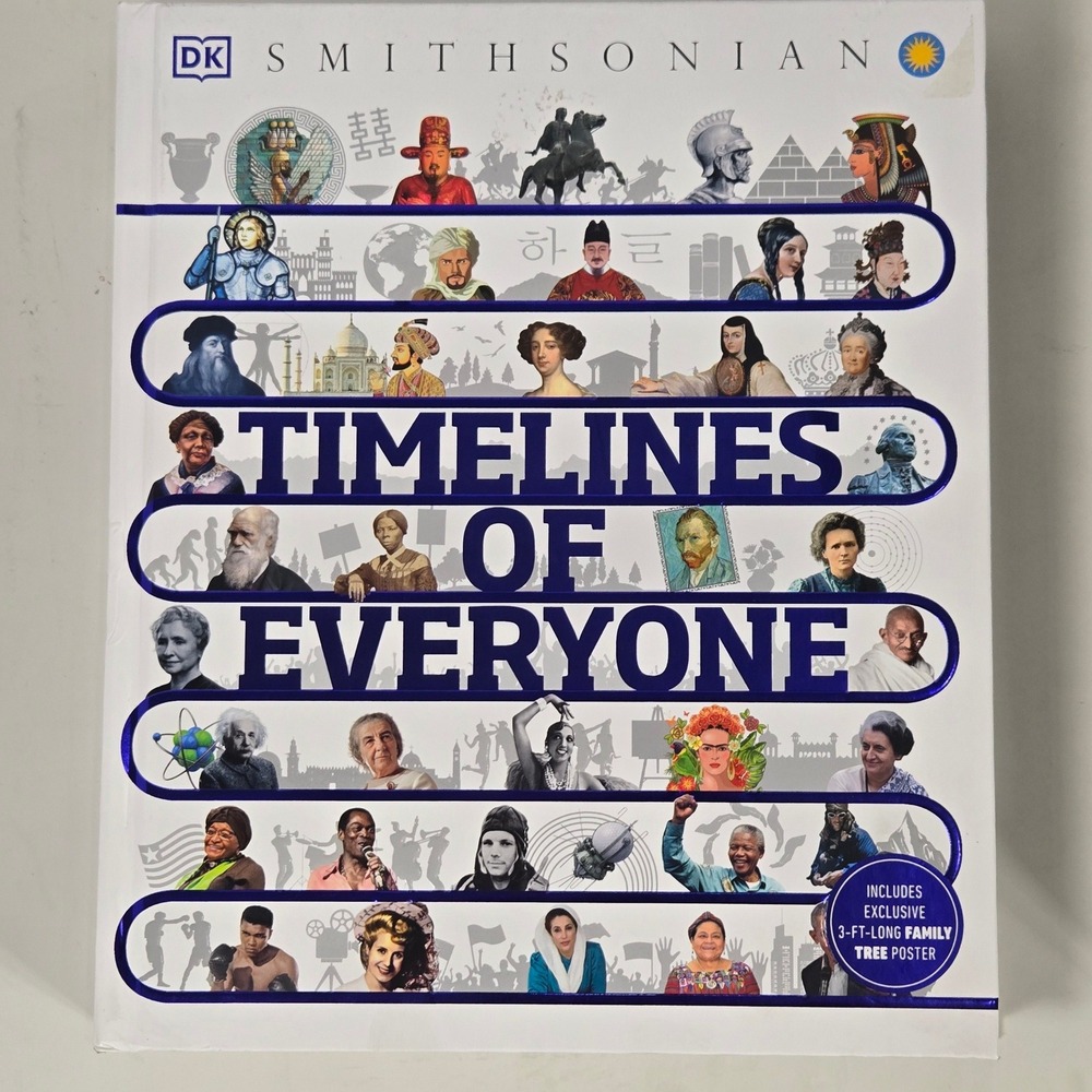 Smithsonian Timelines of Everyone DK Publishing‎ Book with Family Tree Poster